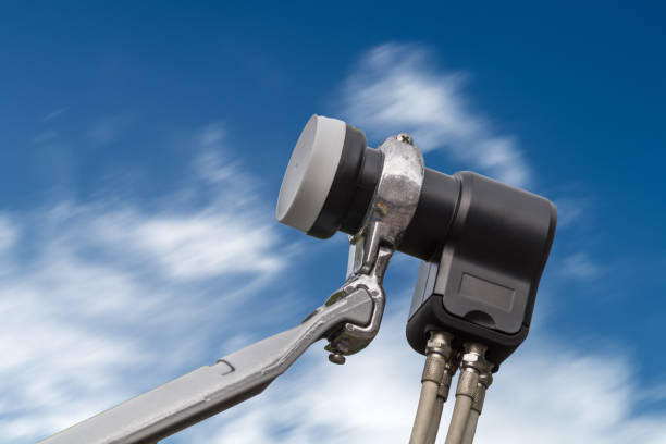 LNB de antena parabólica con doble salida para cable coaxial